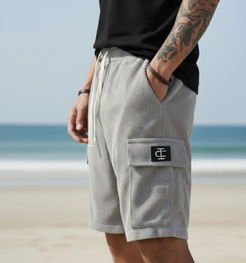 Image of INDICLUB Men's Athletic Performance Shorts,Casual Everyday Wear, Comfortable Drawstring Style