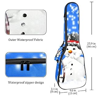 Housse pour ukulélé – Motif bonhomme de neige – Pour concert soprano ténor – 58,4 cm – Épaisseur : 10 mm – Rembourrée… - Les Beatles, Paul McCartney, John Lennon, RIngo Starr, George Harrison Housse pour ukulélé - Motif bonhomme de neige - Pour concert soprano ténor - 58,4 cm - Épaisseur : 10 mm - Rembourrée… – Image 4