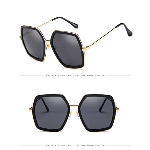 Preisvergleich Produktbild HONGYAN Übergroße Quadratische Sonnenbrille Damen Sonnenbrille Mode Big Frame Sonnenbrille Uv400
