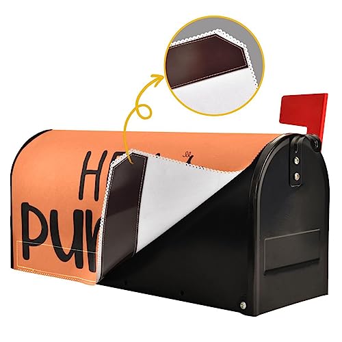 Wamika Hello Pumpkin Large Size Welcome Fall Autumn Magnetic Mailbox Covers Garden Yard Post Wraps Letter Box Decorations 25" L x 21" W - Thumbnail 5