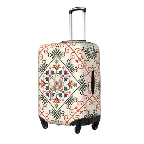 Travel Luggage Cover Spandex Suitcase Protector Bag,Ethnic Elements Dust-Proof Fits 18-32 Inch Luggage, Baggage Covers For Kid And Adult,Medium2