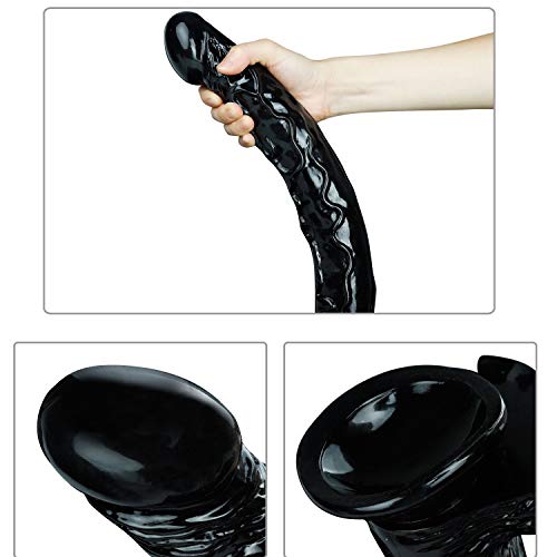 Extra 16 polegadas fleshrealistic dildos poderoso otário mulheres brinquedos sexuais rosa, preto, ve