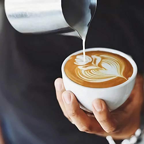 Zowie King Milk Frothing Pitcher 12Oz,Espresso Steaming Pitcher 12Oz,Espresso Machine Accessories,Milk Frother Cup 12Oz,Milk Coffee Cappuccino Latte Art,304 Stainless Steel Jug Cup With Decorating Art Pen thumb #5