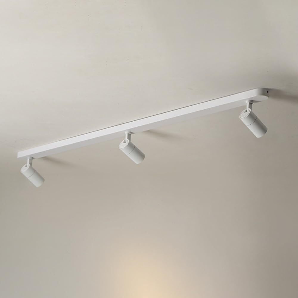 Ceiling Spotlights LED Track Lighting Kit, Flexibly Rotatable Light Head Ceiling Lamp 3000K Warm White Ceiling Lighting Fixtures for Kitchen, Living Room, Bedroom