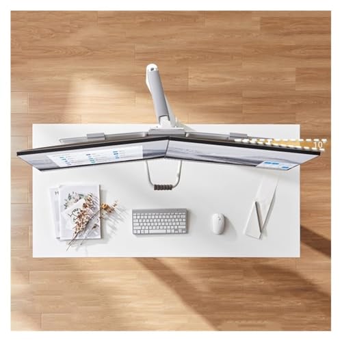 Support de bureau pour double moniteur avec ressort à gaz fluide VESA - 4