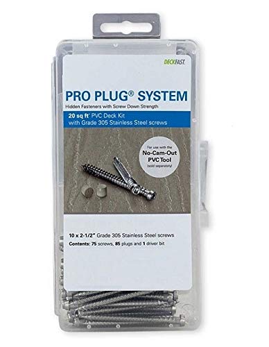 Pro Plug PVC Plugging System for AZEK Brownstone Decking - Stainless Steel - 75 pcs for 20 Sq. Ft. #1