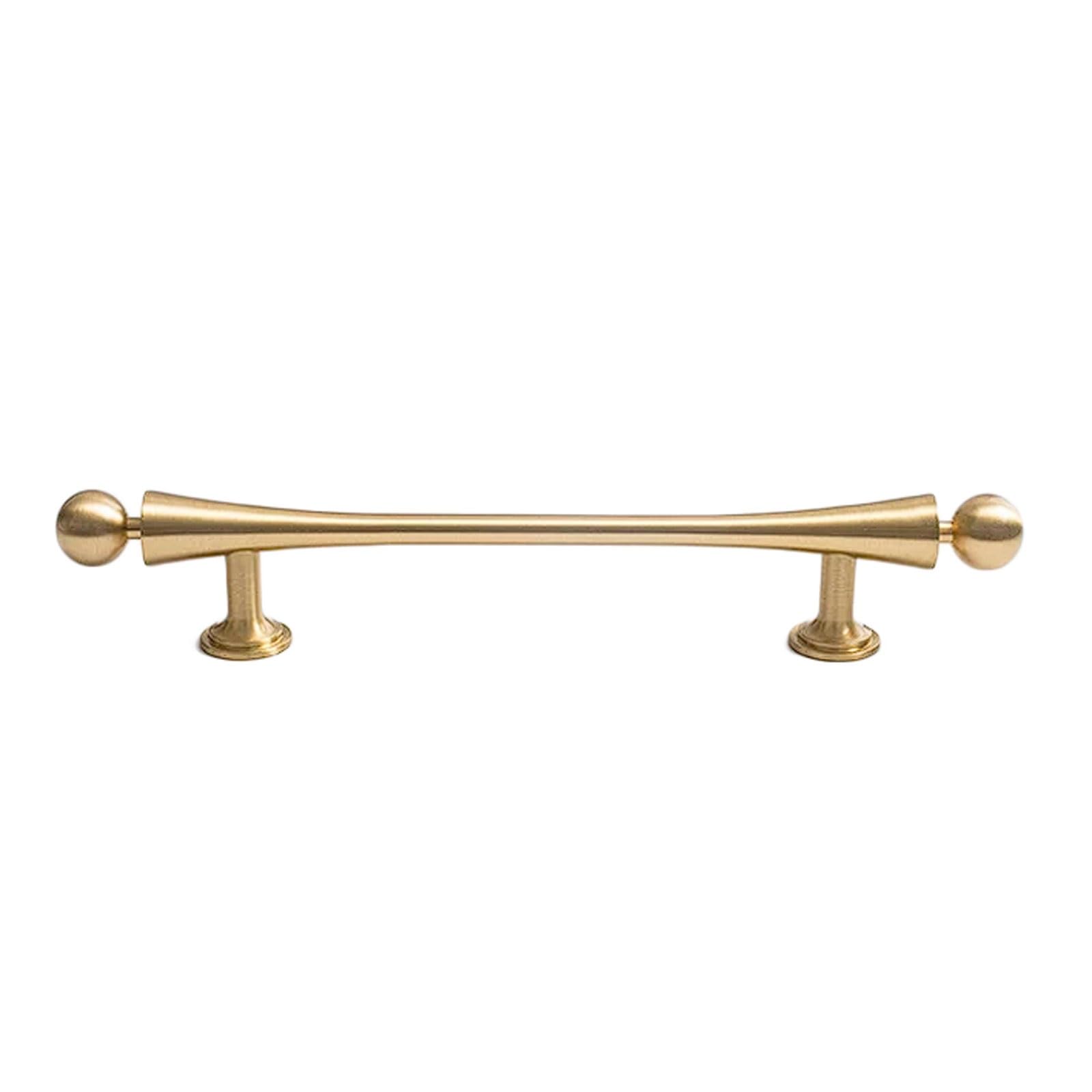 CHENHOJU Gold Brass Round Sphere Cabinet Pulls Single Hole Double Hole Options Ideal for Dressers, Wardrobes, Kitchen Cabinets Cabinet Pulls(206mm)