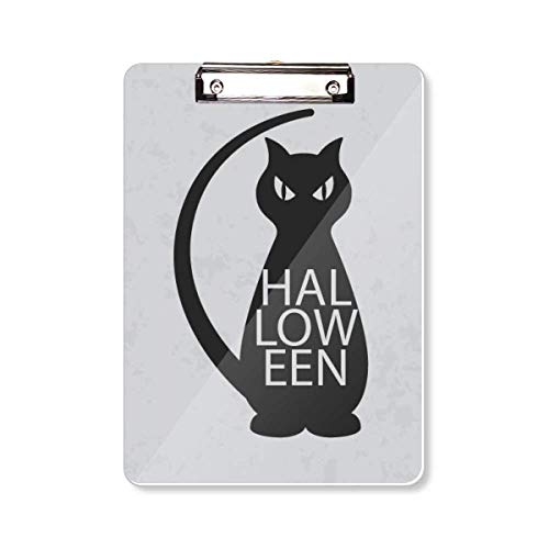 Bloc-notes Halloween chat noir A4 idéal sur le bureau des étudiants