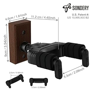 Sondery Accroche Support Guitare Mural Porte Crochet pour Guitare Acoustique Electrique Ukulélé Basse, Pack de 2 - Les Beatles, Paul McCartney, John Lennon, RIngo Starr, George Harrison Sondery Accroche Support Guitare Mural Porte Crochet pour Guitare Acoustique Electrique Ukulélé Basse, Pack de 2 – Image 3