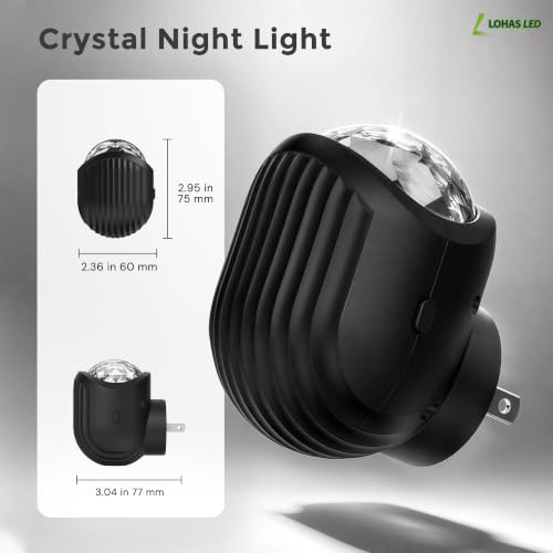 Image of L LOHAS LED Night Lights Plug into Wall, 4 Pack 3CCT Projector Night Light | Dusk to Dawn Sensor, 180 Rotatable Plug, Dimmable Night-Lights for Bathroom Hallway Room Decor