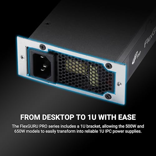 Image of FSP FlexGURU Pro Power Supply, Flex ATX 500W, 80 Plus Gold Certified PSU, Non-Modular, with Universal fix Bracket, Perfect for SFF PC, 1U IPC, and NAS Systems, etc. 5 Year Warranty(FSP500-50FDP)