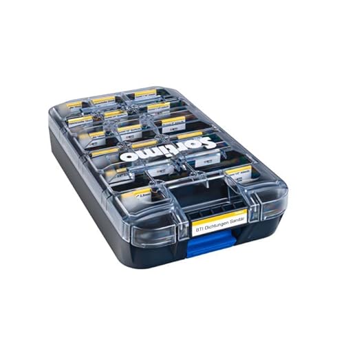 Sortimo T-BOXX 120 – Inkl. 13 Insetboxen H63 & 4 Trennwände – Transparenter Deckel für schnellen Überblick – ProClick Haken für flexible Befestigung – Stapelbar & kompatibel mit Fahrzeugeinrichtungen