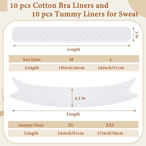 Cotton Tummy Liners and Bra Liners Set for Sweat Rash Skin Folds Plus Size Women Sweating Supplies2
