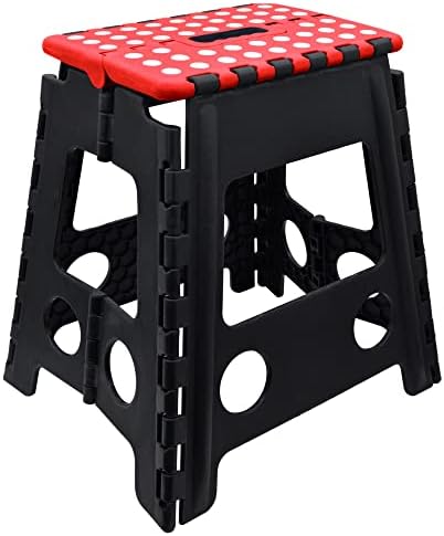 ASAB Folding Step Stool | Heavy Duty Non Slip Footstool | Lightweight Stepping Stool With Carry Handle | Skid Resistant Stool for Kids and Adults | Indoor or Outdoor Use Space Saver Step Stool