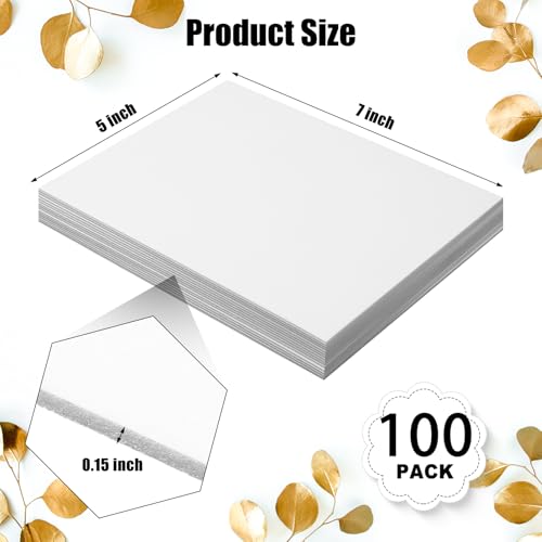 Image of Frienda 50 Pack Foam Board 5 X 7 Inch White for School Art Projects | Rigid Foam Core Double Sided Surface, Lightweight for School Projects Crafts Presentations Office Displays Wedding Artwork