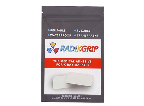 ASVP Shop RADIXGRIP - 4 PCS Pack - Adhesive Strips for Your X-Ray Markers - Extra Strength - Reusable & Washable Medical X-Ray Adhesive Used by Medical Professionals