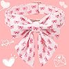 DOGWONG Valentine Dog Collar with Bow, Metal Buckle Adjustable Pink Bowtie Cute Girl Dogs Collars Pet Valentine Collars for Small Dogs, S #1