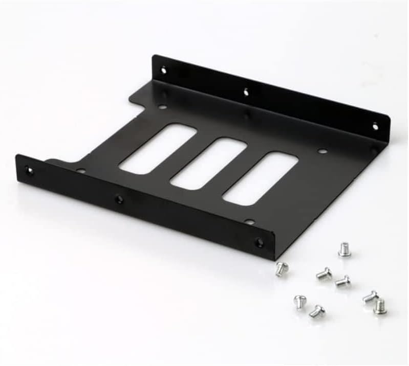 2.5" to 3.5" Bay SSD/HDD Hard Disk Drive Internal Hard Drive Holder Metal Mounting Tray Bracket Adapter Kit - Black