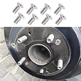 RGOAANC 8PCS Stainless Steel Brake Disc Rotor Screws, Brake Rotor Bolt, Retaining Screws for Front and Rear, 93600-06014-0H Car Hardware Bolts Screw Kit Compatible with Honda Acura (8PCS)