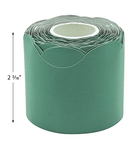 Teacher Created Resources Eucalyptus Green Scalloped Rolled Border Trim - 50Ft - Decorate Bulletin Boards, Walls, Desks, Windows, Doors, Lockers, Schools, Classrooms, Homeschool & Offices #TOP5