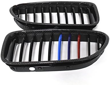 New Carbon Fiber Front Grille One Set for BMW 3 Series E92 E93 2007-2013 318i 320i 325i 330i 330is 325xi 328i 330xi 335xi (Single Strip With 3Color)