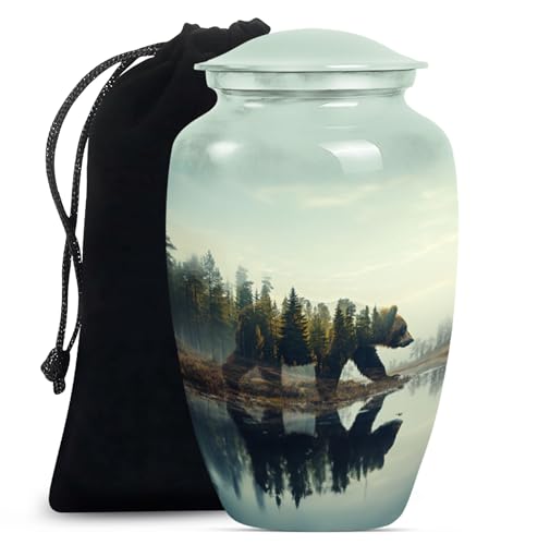 Image of Bear Urn - Urns for Human Ashes Adult Man - Cremation Urns for Adult Ashes Women - Ashes Urn - Cremation Urns for Burial - Urn for Human Ashes (10 inch Pack of 1)