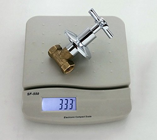Weirun Brass 1/2-Inch Ips Or G1/2 Water Shower Home Plumbing Shut Off Flow Control Valve Straight Replacement Part With Cross Handle 2 Pcs, Chrome #TOP3