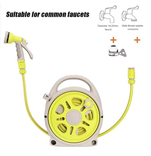 Release Nieuwste 50FT Tuinslang Met Slanghaspel Lange Levensduur lekvrije Intrekbare Waterleiding Voor Auto Huis Schoonmaken Tuin levert (Color : Yellow) - Image 5