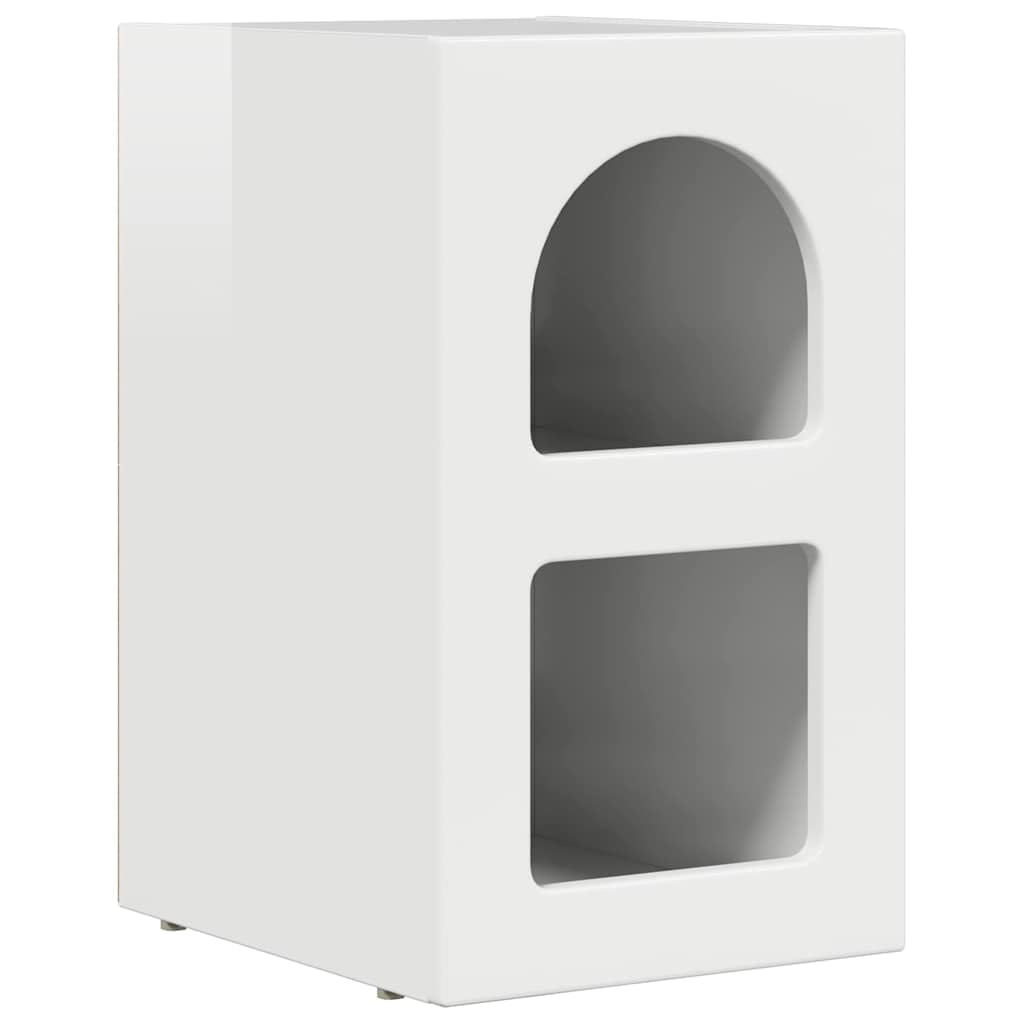 Mesita de noche blanca Juego de 2 piezas de madera con dimensiones 29,5 x 35 x 50 cm, mesita de noche moderna blanca para el dormitorio