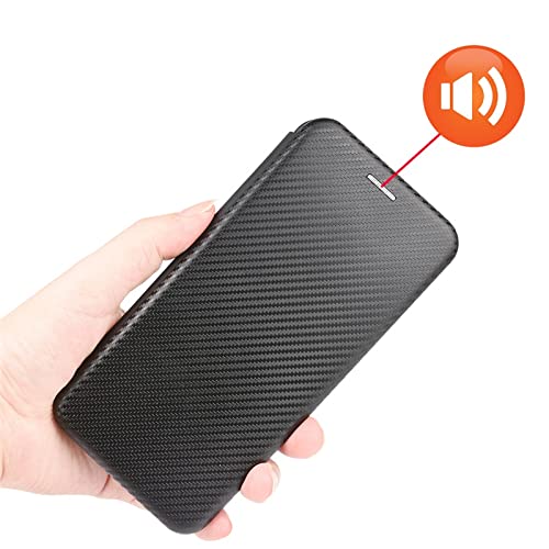 Smartphone Flip Cases For Cubot X50 Case, Luxury Carbon Fiber Pu+Tpu Hybrid Case Full Protection Shockproof Flip Case Cover For Cubot X50 Flip Cases (Color : Black) #TOP4