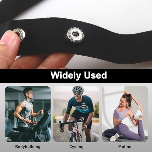 Banda elástica Ajustable para Cinta pulsometro Banda Pectoral Recambio Banda frecuencia Cardiaca Pulsometro Banda Pectoral Compatible con Garmin, Wahoo, Polar H10 H9, Coospo, Magene, Bryton, Livlov - imagen 5