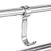 Yescom Wall Mounted Towel Rack Rail Holder Storage Shelf 4 Sliding Hooks SUS 304 Stainless Steel Chrome Bathroom 18/8