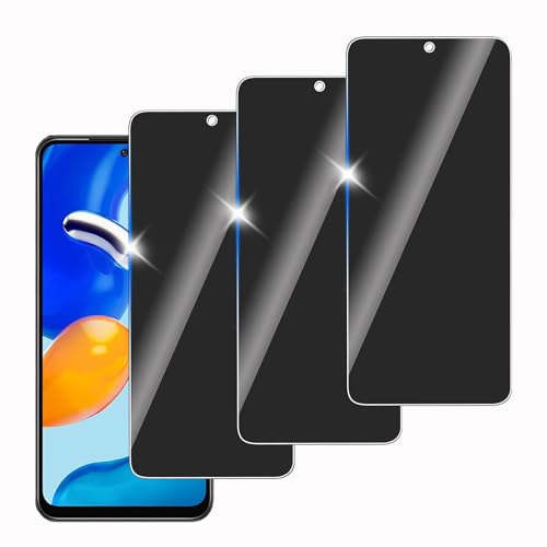 KELINAN 3 Piezas para Xiaomi Redmi Note 11/11S Tempered Privacy Glass Protector, 9H Hardness,Anti-Scratch,Privacy Screen Protector,Ultra Resistant,Anti-Fingerprint, Bubble-Free