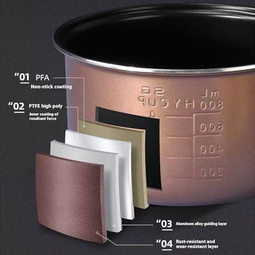 Mini Rice Cooker with Nonstick Inner Pot, Convenient Handle Design, Includes Spatula & Measuring Cup, Ideal for Cooking Rice and Porridge for 1-4 People - Image 4