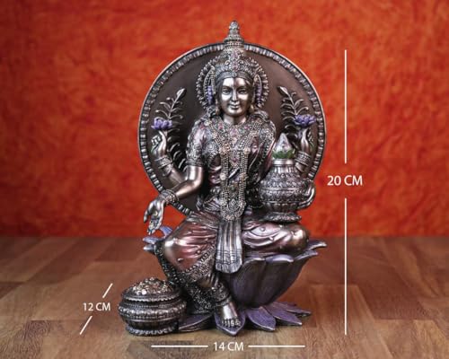 Estatua Diosa Lakshmi 8 Pulgadas Decoración India miniatura 2
