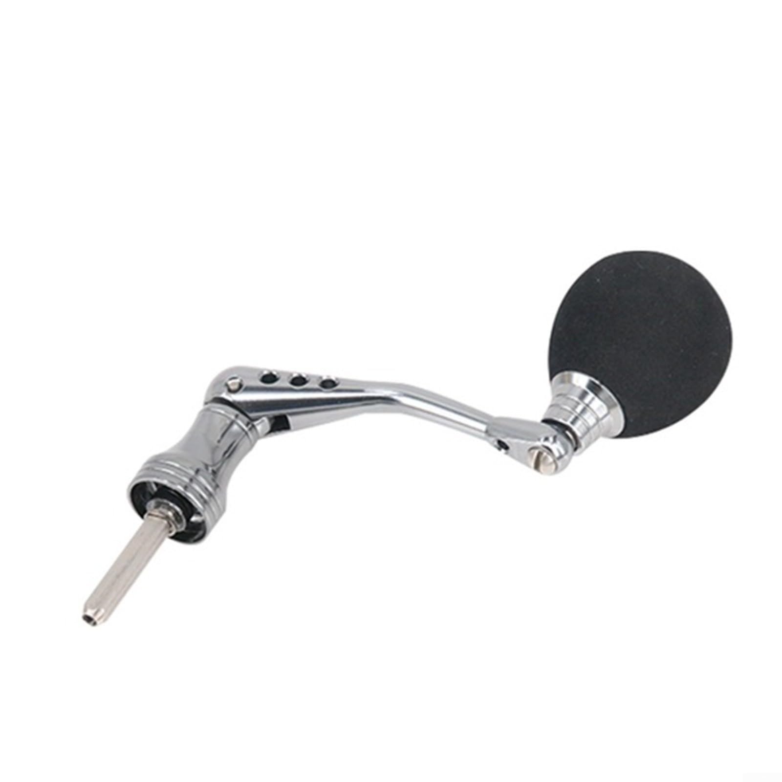 Kivivaka Fishing Reel Handle Replacement for Nexave for alivio for catana for fx for sienna, 4000-6000 Series Square Core Rocker Arm, Stainless Steel Silver 1pc(EVA black)