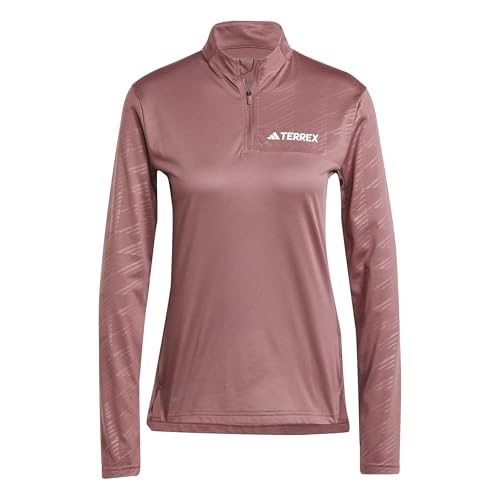 T-Shirt adidas Terrex Demi-Zip Respirant pour le Trail Outdoor