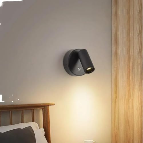 Image of Glowave 10W Modern LED Wall Ceiling Spot Light with Adjustable Head - Warm White (Polished Black)