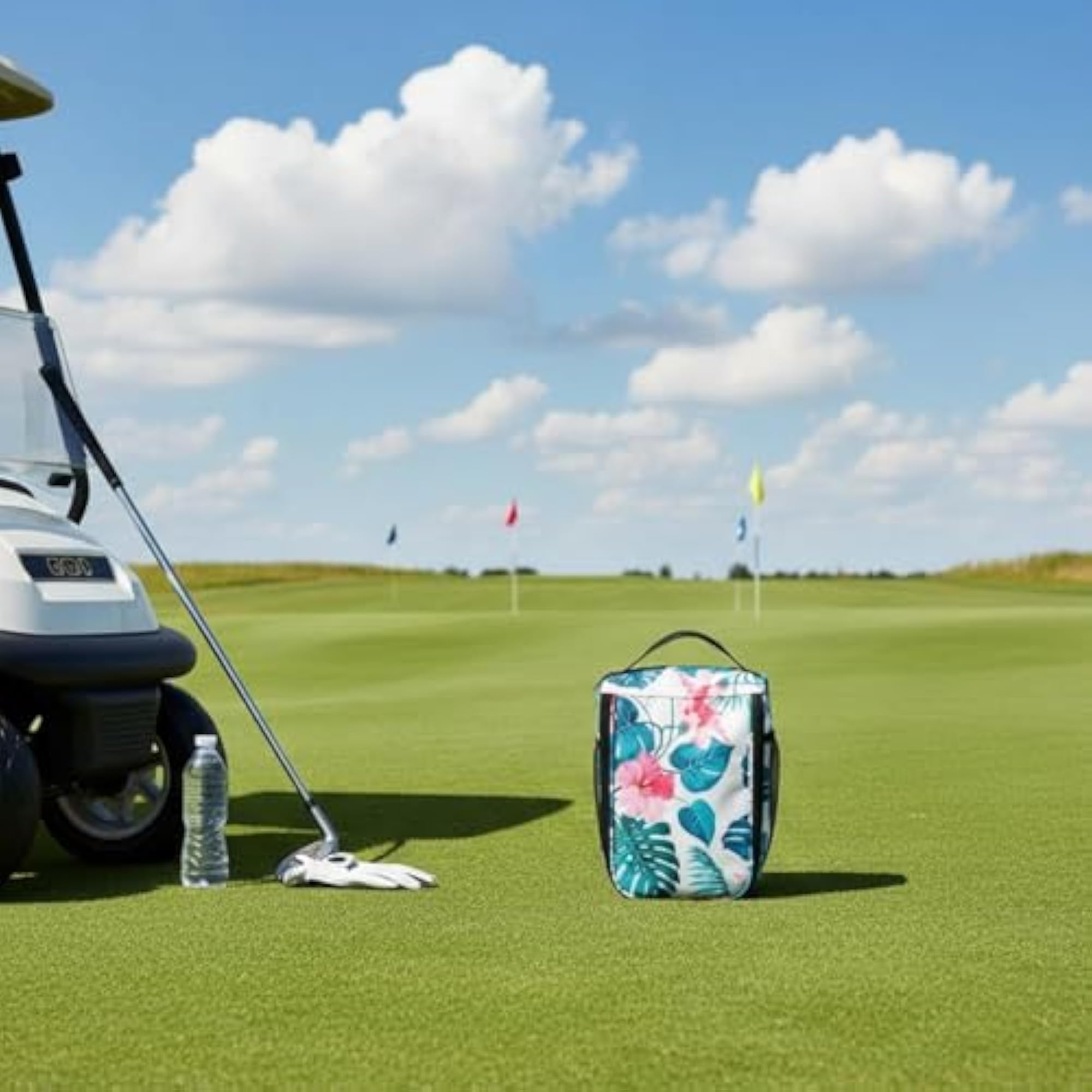 Golf Shoe Bag with Breathable Vented Design, Large Capacity