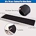 HOPEVIVA Rubber Backed Stair Treads Non Slip, Indoor Stair Runners for Wooden Steps Covers, Staircase Covers Anti Slip Strips, Black Non Skid Rubber Carpet Mats, 30