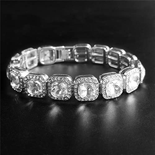 Chaîne de Tennis Collier Men de Femmes 12,5 mm Brochet Bijoux Mode Solitaire Hip Hop