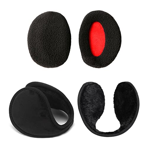 PFLYPF 2 stück Winterplüsch-Ohrenschützer, 2 Stück Bandlose Ohrmuscheln, warme Ohrenschützer zum Reiten im Winter, winddichte Ohrenschützer für Männer und Frauen, Winterzubehör für Erwachsene Cover