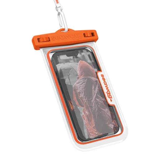 SEAWAG Pochette Etanche pour Smartphone Taille Universelle (Orange Blanc)