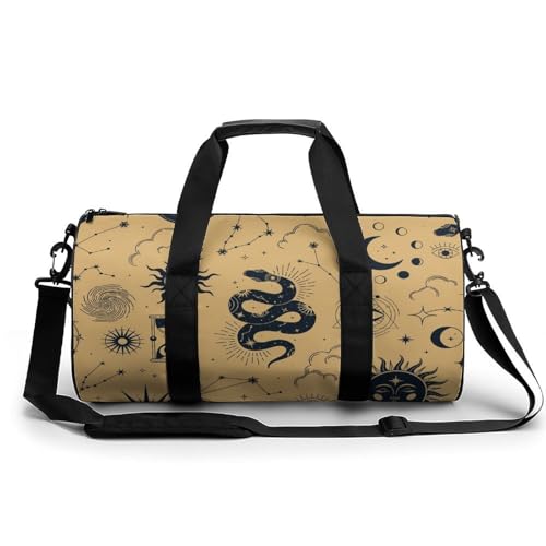 Sac week-end serpent étoile de lune idéal pour le camping et les voyages