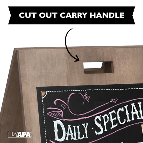 image for Ilyapa Solid Ply A-Frame Sidewalk Chalkboard Sign - 20 X 35 Inch Heavy