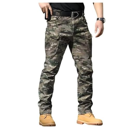 Pantalon Cargo Homme Multipoches Zippé Mince Pantalon Combat Pantalon de Travail Imperméable Pantalon Militaire Tactique (FR/ES, Alpha/Lettres, L, Taille Normale, Taille Normale, Camouflage)