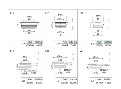 Thyristor T133-800 composant de commutation pour circuits électriques de puissance - 3