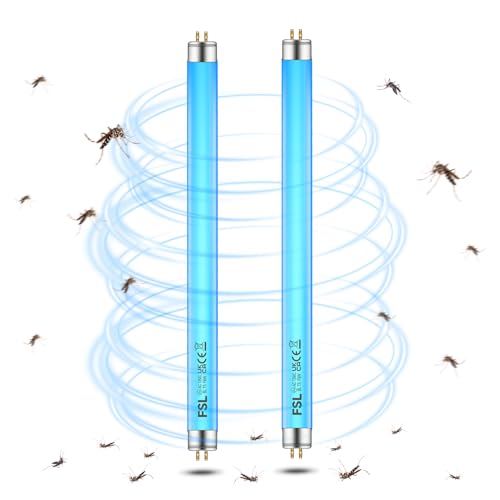 CLCXBSR BL T5 F6W Tubo de recambio para matamoscas, 9 pulg., Bombilla UV 365 nm para matainsectos eléctrico | Compatible con matainsectos electrónico, trampa para moscas y lámpara antiinsectos