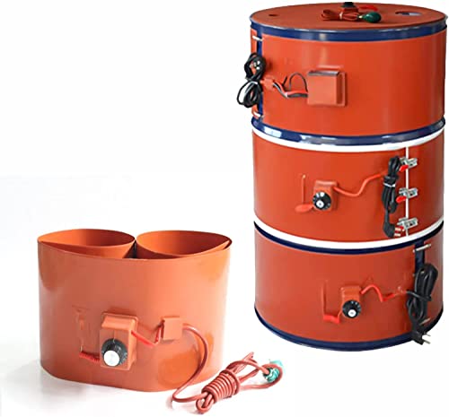 Calentadores de Tambor Calentador De Tambor De 800/1000/2000/3000W Con Termostato Ajustable De 30-150 ℃, A For Barriles De 55 Galones(Digital Control,2000w)