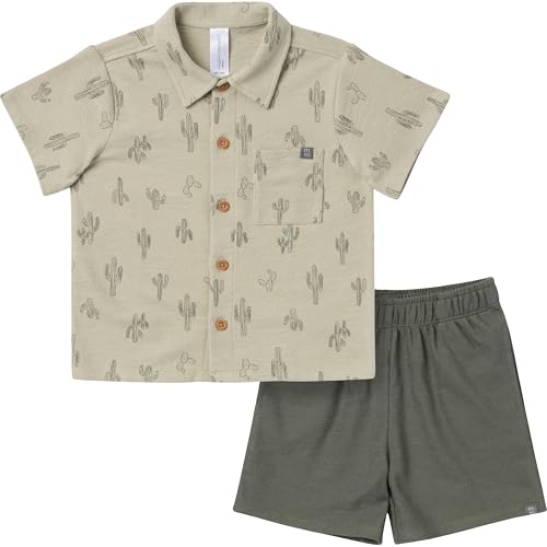 Image of Modern Moments by Gerber baby-boys 2-piece Resort Shirt & Short Set